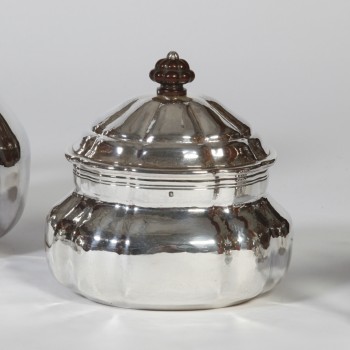 Silversmith Georges Lecomte - Tea-Coffee set in silver Art déco vers1925