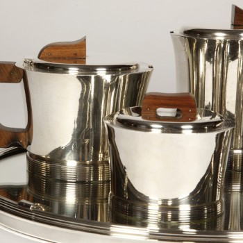 Goldsmith JEAN E. PUIFORCAT - ART DECO sterling silver tea coffee service