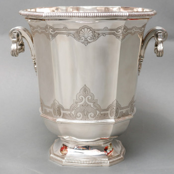 Important silver cooler by Roussel-Doutre 20th