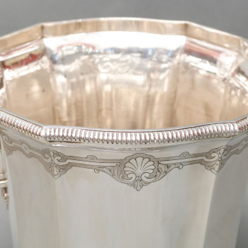 Important silver cooler by Roussel-Doutre 20th