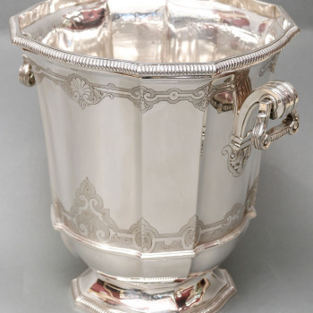 Important silver cooler by Roussel-Doutre 20th