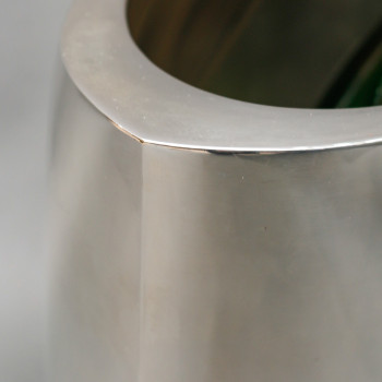 DE VECCHI – Vase/Rafraichissoir en argent massif design Italien 1970