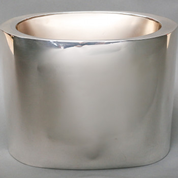 DE VECCHI – Vase/Rafraichissoir en argent massif design Italien 1970