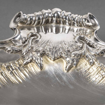 BOIN TABURET - Suite of four solid silver shell dishes from the 19th century