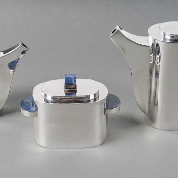 Christian Dior 20th century - tea service on its sterling silver and lapis lazuli