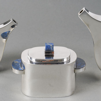 Christian Dior 20th century - tea service on its sterling silver and lapis lazuli