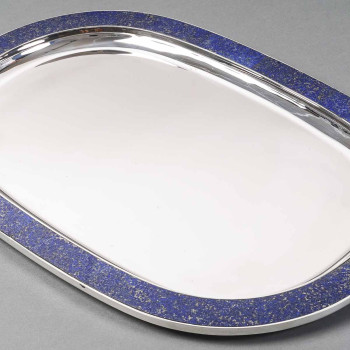 Christian Dior 20th century - tea service on its sterling silver and lapis lazuli