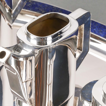 Christian Dior 20th century - tea service on its sterling silver and lapis lazuli