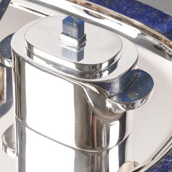 Christian Dior 20th century - tea service on its sterling silver and lapis lazuli