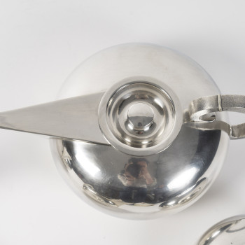 LUIGI GENAZZI - 20th century solid silver modernist THE/CAFE service