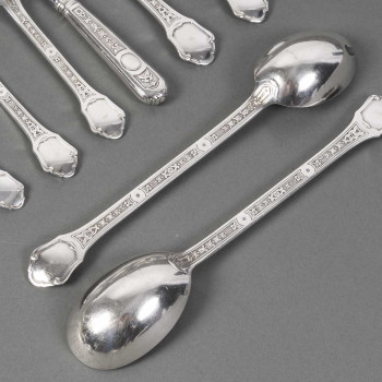 JEAN TETARD - STERLING SILVER FLATWARE "Versailles" 162 pieces