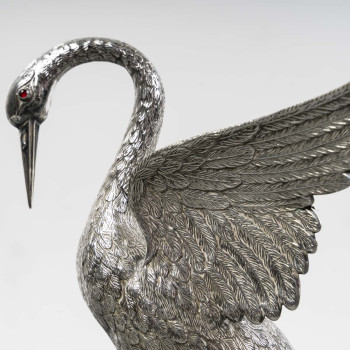 HERON in solid silver - Spain 20th