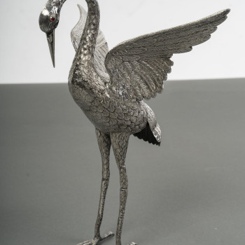 HERON in solid silver - Spain 20th