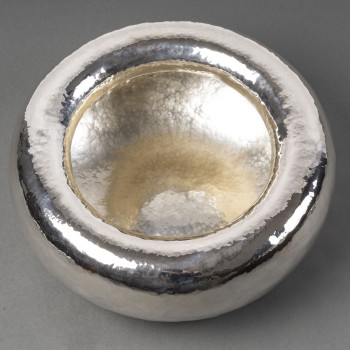 HAMMERED SOLID SILVER CENTERPIECE PERIOD XX CIRCA 1970