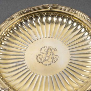 BOINTABURET – Set of six 19th century silver-gilt bottle coasters