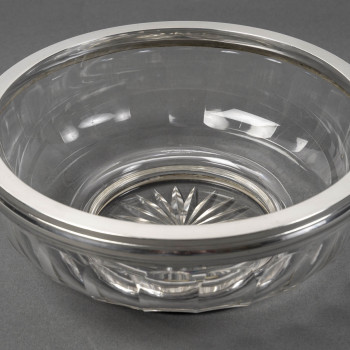 BACCARAT - BOL A CAVIAR EN CRISTAL TAILLE DEUX PIECES XXè ART DECO