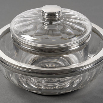 BACCARAT - BOL A CAVIAR EN CRISTAL TAILLE DEUX PIECES XXè ART DECO