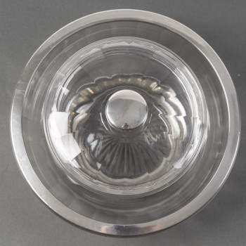 BACCARAT - BOL A CAVIAR EN CRISTAL TAILLE DEUX PIECES XXè ART DECO