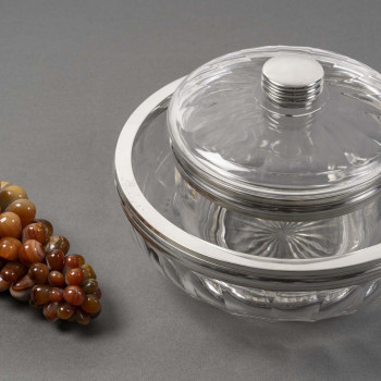 BACCARAT - BOL A CAVIAR EN CRISTAL TAILLE DEUX PIECES XXè ART DECO