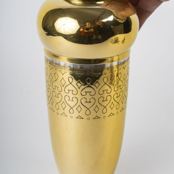 TETARD Frères - SHAKER en Vermeil XXe ART DECO