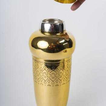 TETARD Frères - SHAKER en Vermeil XXe ART DECO