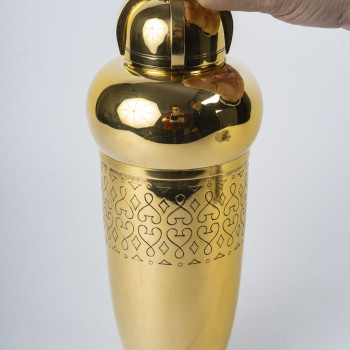 TETARD Frères - SHAKER en Vermeil XXe ART DECO