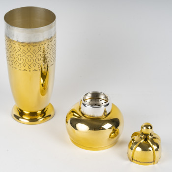 TETARD Frères - SHAKER en Vermeil XXe ART DECO