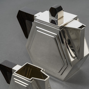 TETARD FRERES – Service THE/CAFE 4 pièces en argent massif ART DECO