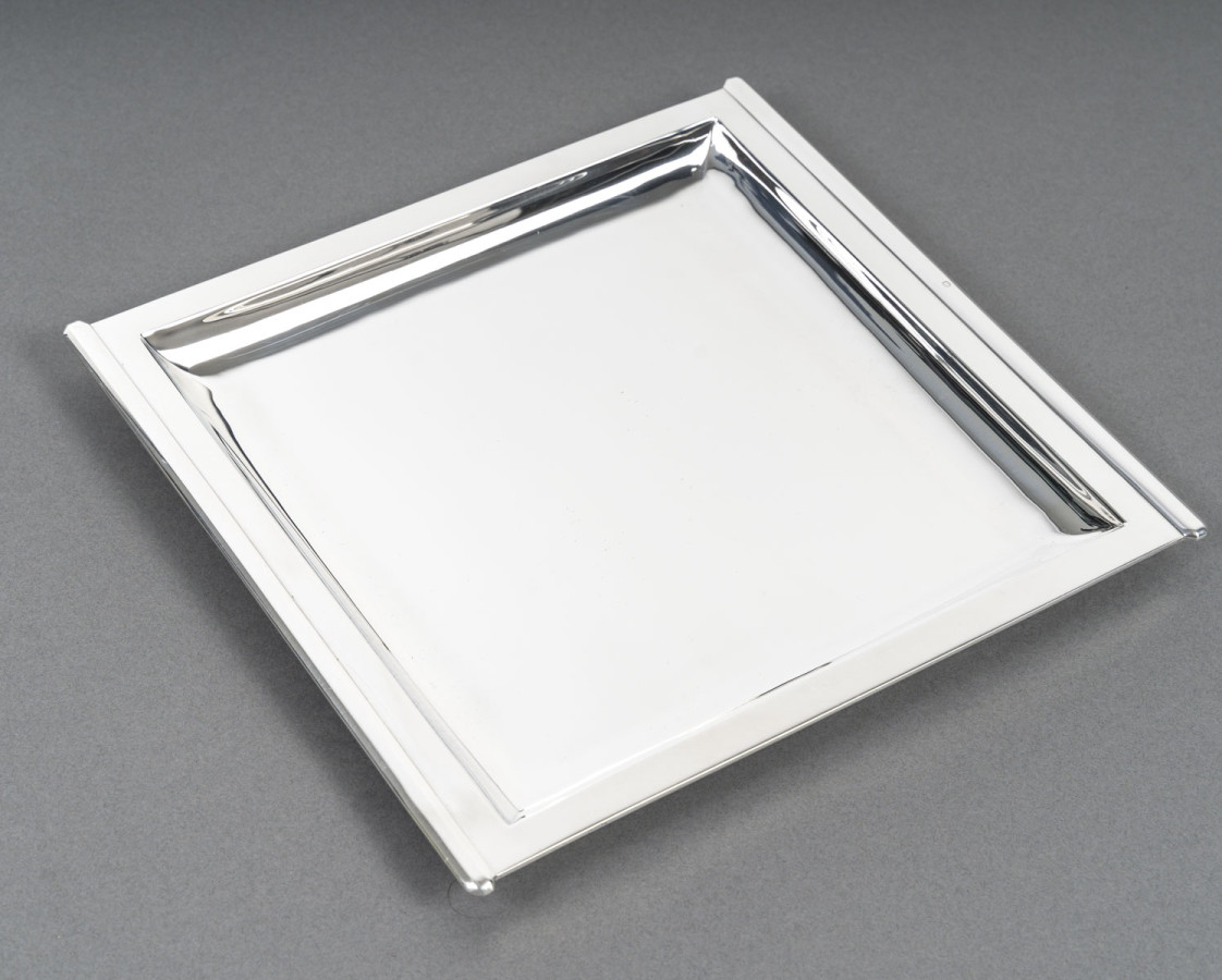 CARDEILHAC – Square dish in solid silver ART DECO period