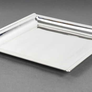 CARDEILHAC – Square dish in solid silver ART DECO period