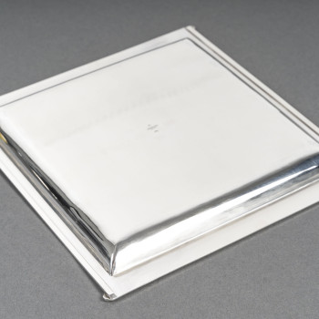 CARDEILHAC – Plat carré en argent massif époque ART DECO