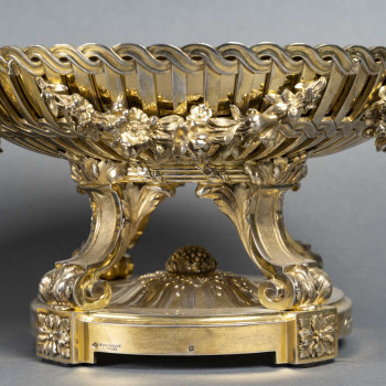 Bointaburet – Pair of silver-gilt cups - 19th century