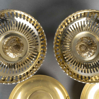 Bointaburet – Pair of silver-gilt cups - 19th century