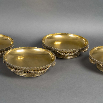 Boin Taburet – Set of 4 Vermeil cups from the 19th century