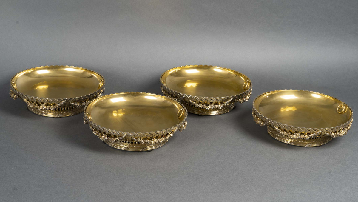 Boin Taburet – Set of 4 Vermeil cups from the 19th century