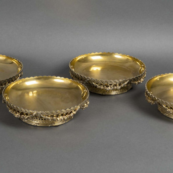 Boin Taburet – Set of 4 Vermeil cups from the 19th century