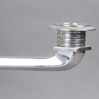 JEAN E. PUIFORCAT – Paire de candélabres en argent massif Epoque ARTDECO vers 1930