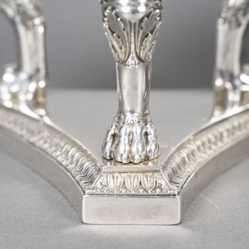 GUSTAVE ODIOT – Paire de coupes argent et cristal Baccarat XIXé