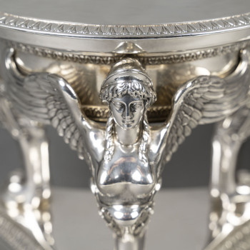 GUSTAVE ODIOT – Paire de coupes argent et cristal Baccarat XIXé