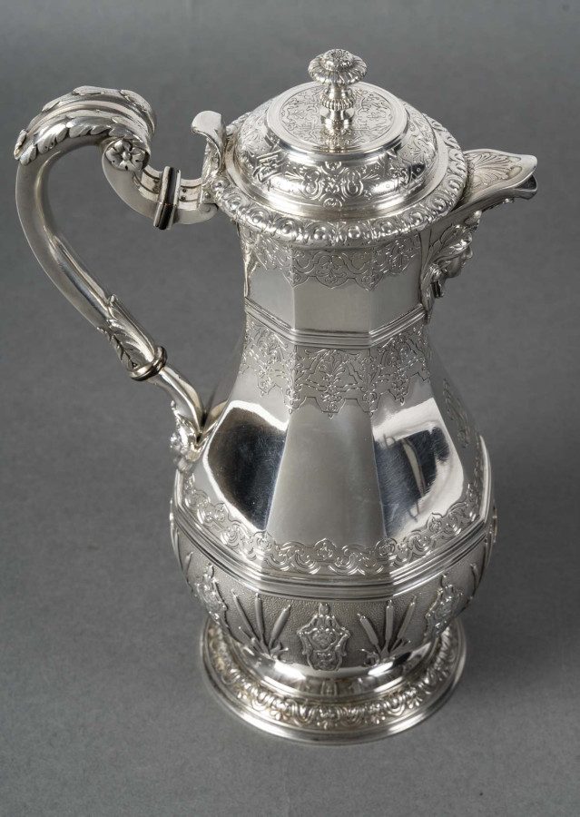 CARDEILHAC AMELIE (1904/1920) – Covered jug in solid silver, early 20th century