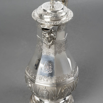 CARDEILHAC AMELIE (1904/1920) – Covered jug in solid silver, early 20th century