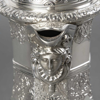 CARDEILHAC AMELIE (1904/1920) – Covered jug in solid silver, early 20th century