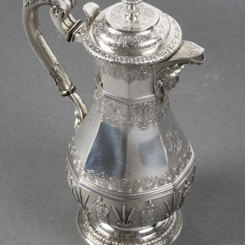 CARDEILHAC AMELIE (1904/1920) – Covered jug in solid silver, early 20th century