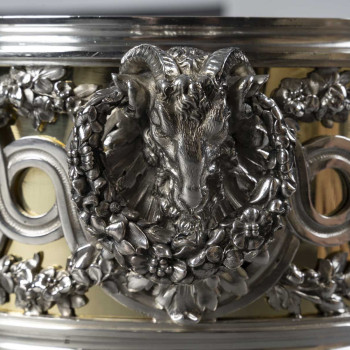 FROMENT-MEURICE Important solid silver centerpiece in three parts. 19th