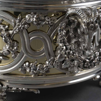 FROMENT-MEURICE Important solid silver centerpiece in three parts. 19th