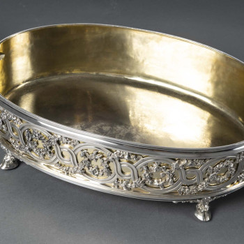 FROMENT-MEURICE Important solid silver centerpiece in three parts. 19th