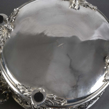 FROMENT-MEURICE Important solid silver centerpiece in three parts. 19th