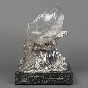 Silver centerpiece “The Wave” by AUGER successor of FROMENT MEURICE XXe