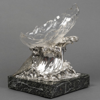 Silver centerpiece “The Wave” by AUGER successor of FROMENT MEURICE XXe