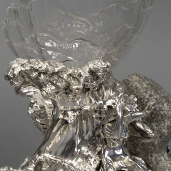 Silver centerpiece “The Wave” by AUGER successor of FROMENT MEURICE XXe